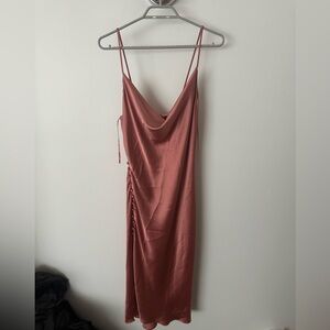 ZARA PINK SATIN DRESS